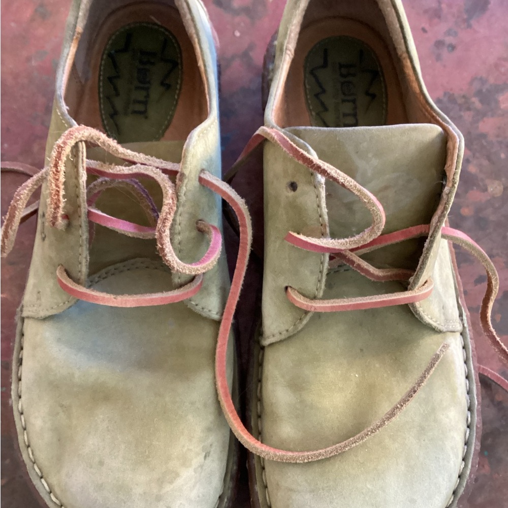 Born Olive Leather Footwear